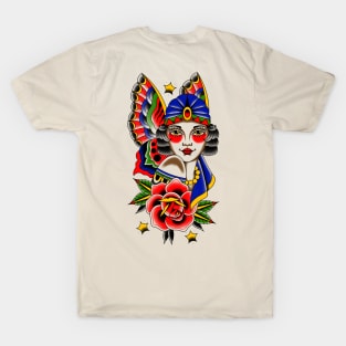 Traditional Girl On Butterfly Wings T-Shirt